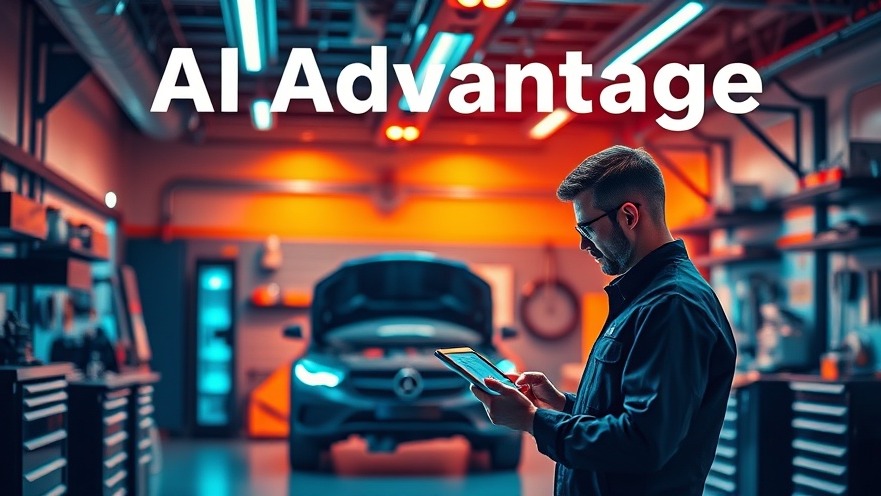 Sleek auto repair shop using artificial intelligence in automotive for diagnostics.
