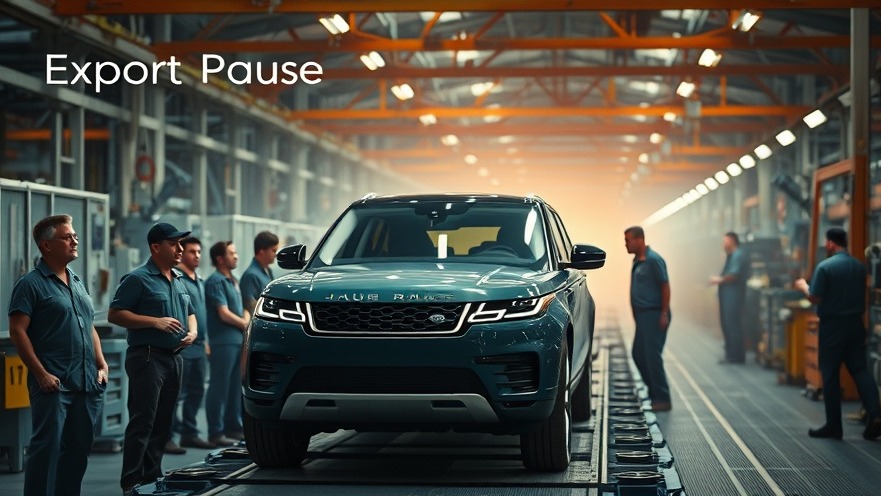 Jaguar Land Rover factory showing workers amid export pause, reflecting consumer trust issues.