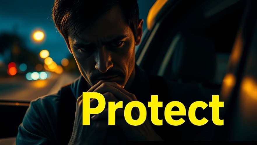 Worried individual contemplating car security tactics by an open car door.
