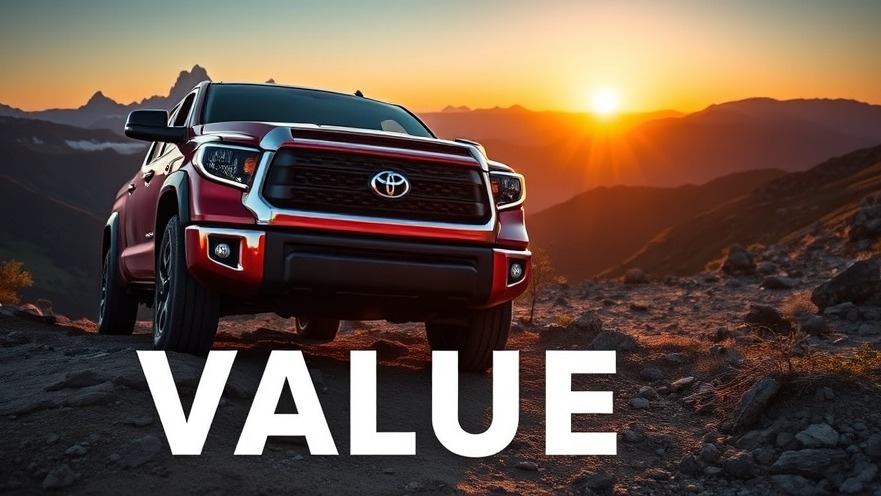 Toyota Tundra reliability shines in this rugged mountain sunset scene.