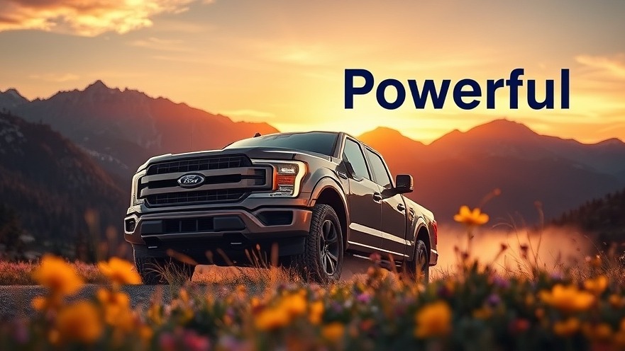 2025 Ford F-150 powerful performance in mountain sunset, showcasing pickup truck features.