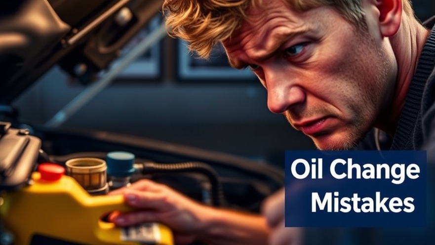 Concerned car owner examines engine, highlighting common oil change errors.