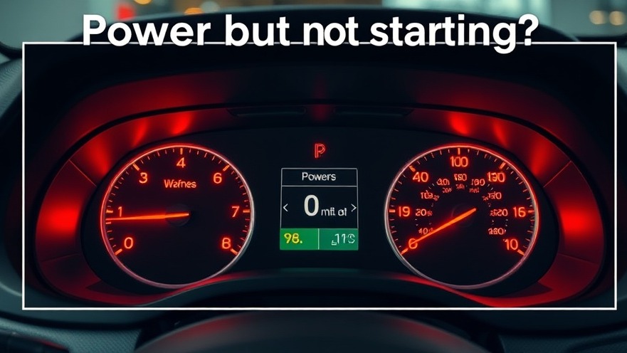Photorealistic dashboard with illuminated gauges highlighting automotive diagnostics for ignition system problems.