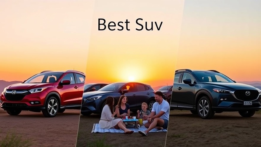 Explore top small SUVs like Honda HR-V and Mazda CX-30 at sunset.