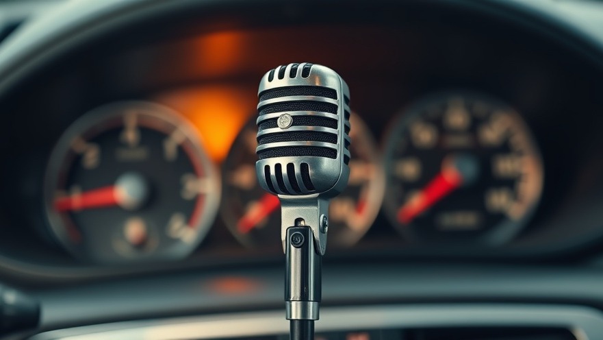 Vintage microphone symbolizing mobile engagement in auto repair marketing growth.