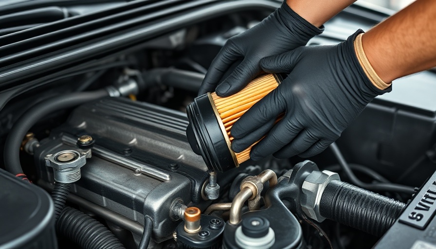 Mechanic replacing car oil filter highlighting the role of filters in your car.