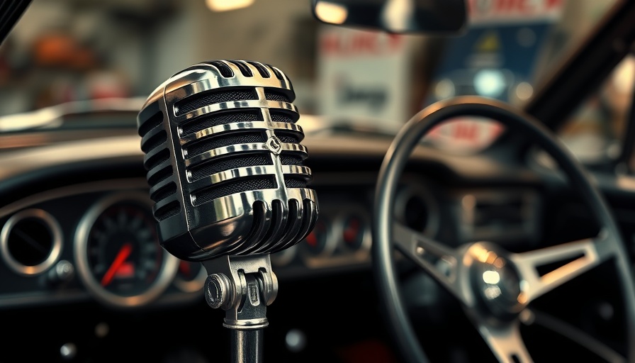 Transparent Pricing in Auto Repair concept with vintage microphone.