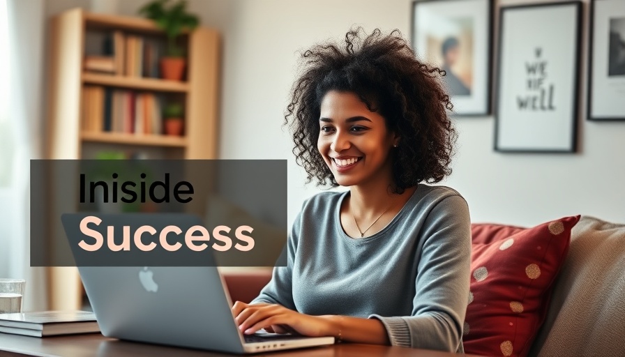 Meta AI Talent Acquisition: Woman in home setting using laptop, 'Inside Success' banner.