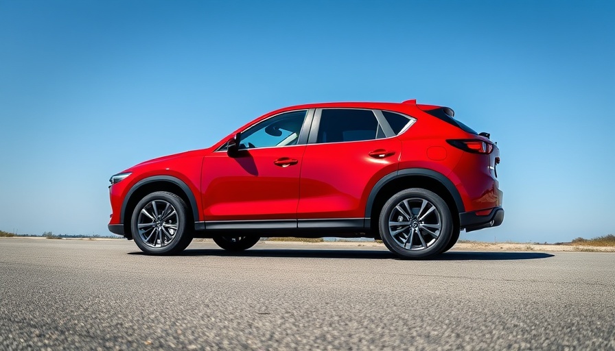 2026 Mazda CX-5 in vibrant red on clear blue day