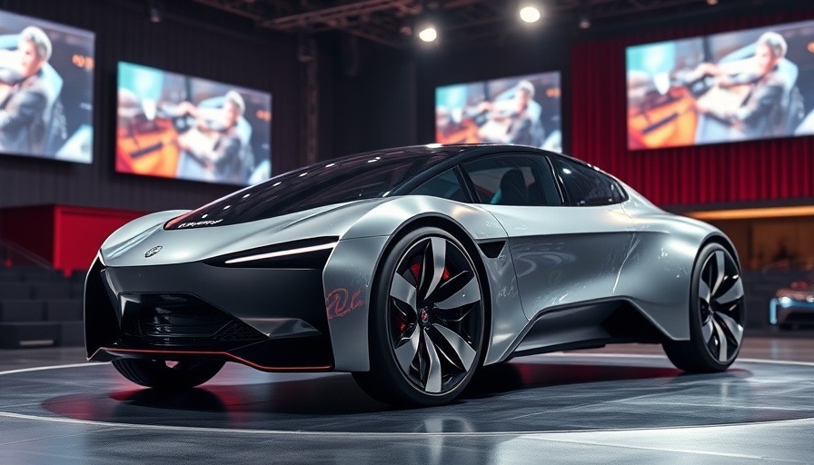 Futuristic vehicle at 2025 MOTOR Top 20 Awards ceremony.