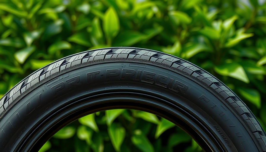 Pirelli P Zero tire with sustainability focus, natural backdrop.