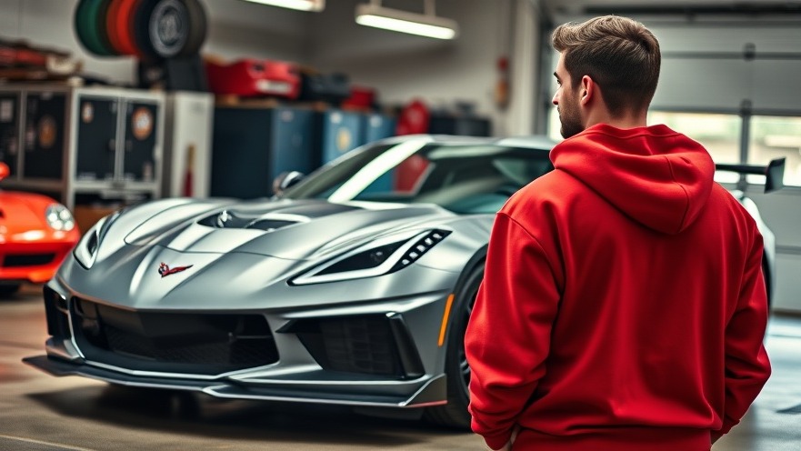 Corvette ZR1 showcasing an anti-lag system and electronic wastegates in a vibrant garage.