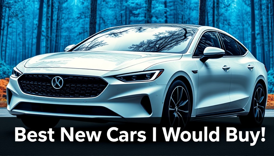 Modern white car in blue forest, best new cars to buy.