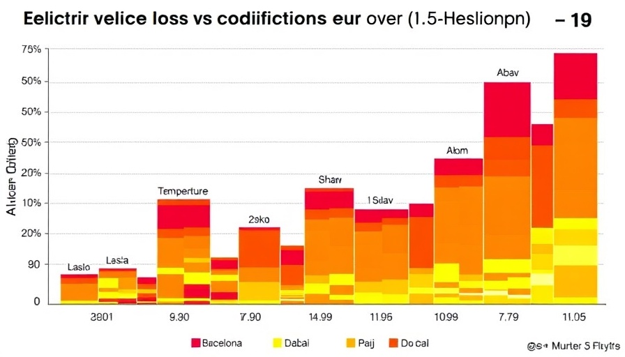 Bar chart on electric vehicle range loss with AC or heating.