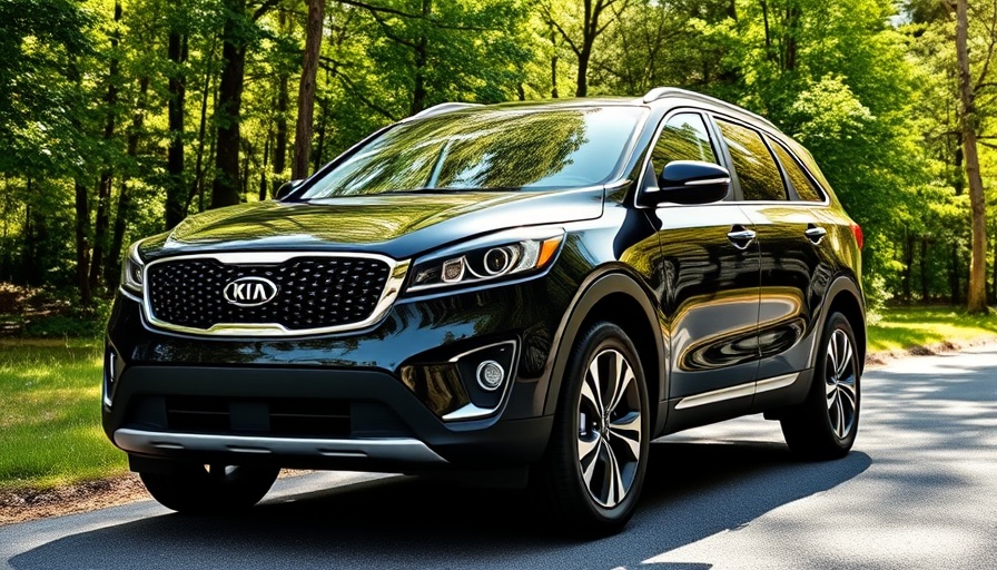 2011-2015 Kia Sorento second generation on a road amidst greenery.