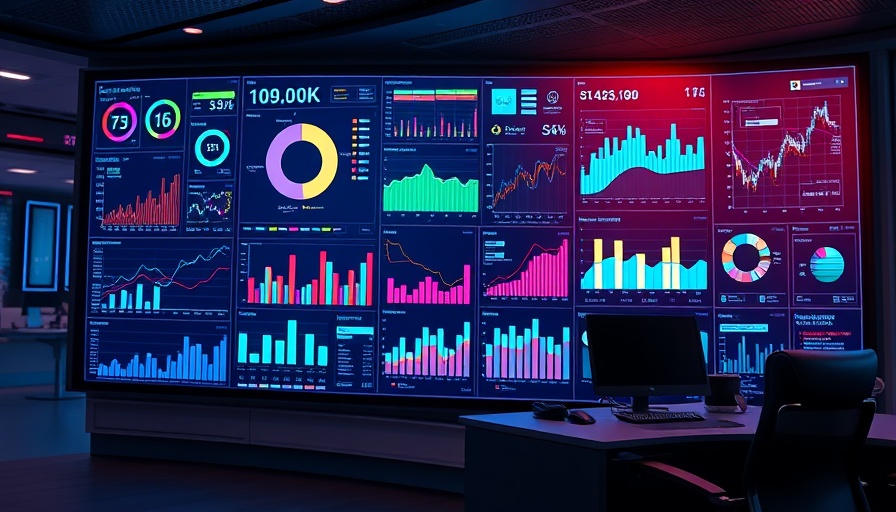 Futuristic AI dashboard illustrating business growth tools.