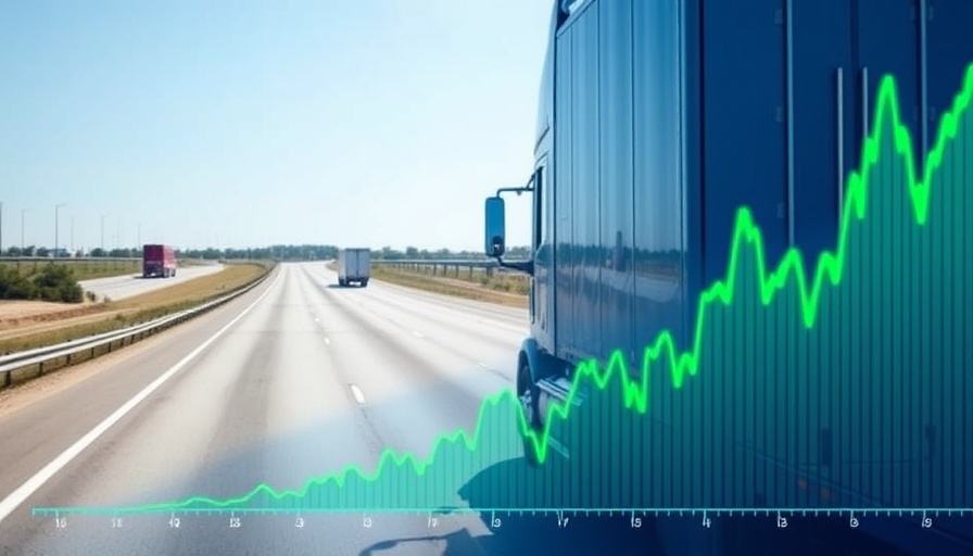 ATA Truck Tonnage Index Increase graph over a moving truck, July 2025.