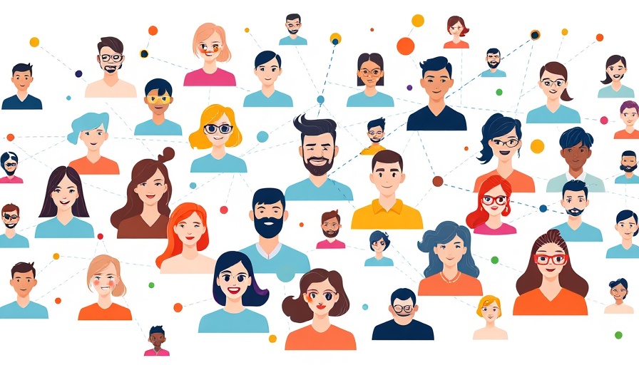 Illustration of unclaimed online profiles network with avatars.