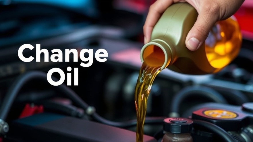 Mechanic changing oil, pouring fresh golden oil into an engine, vibrant colors.