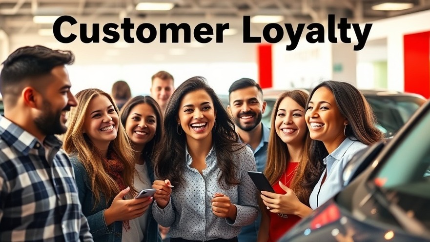 Enthusiastic automotive customers showcase customer satisfaction at a dealership.