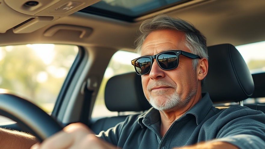 Middle-aged man driving a reliable used car, showcasing Toyota's visibility in the SUV market.