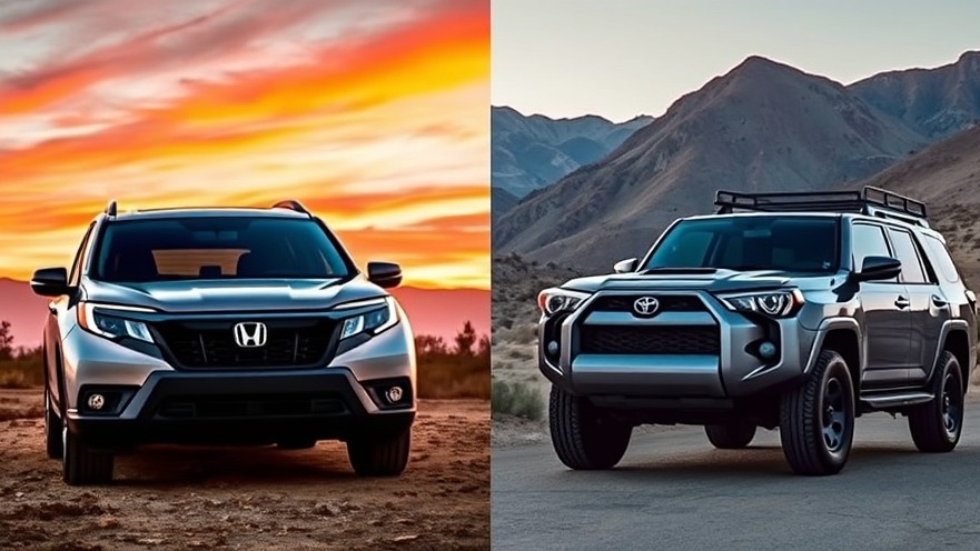 Honda Passport and Toyota 4Runner comparison showcasing off-road capabilities.