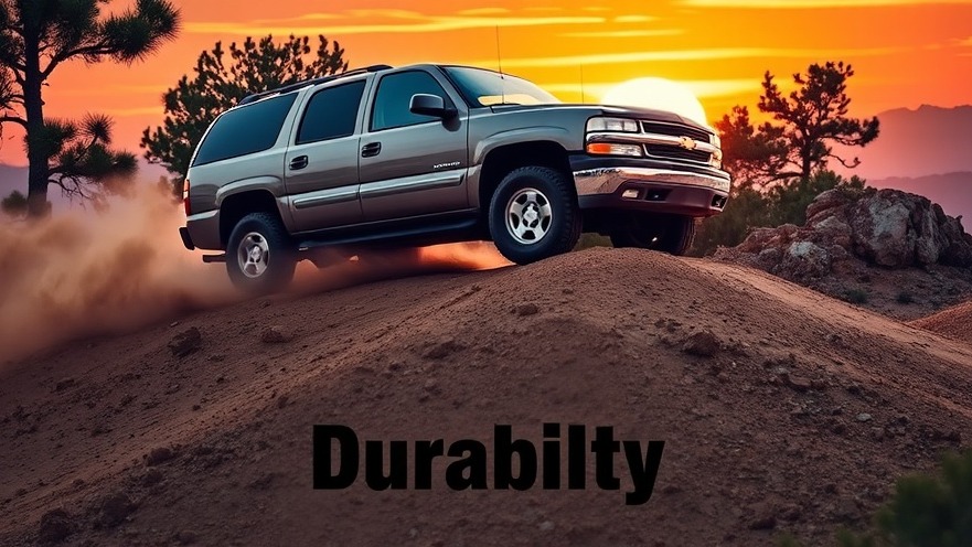 Rugged 2002 Chevy Suburban climbing hills, showcasing vehicle reliability and durability.