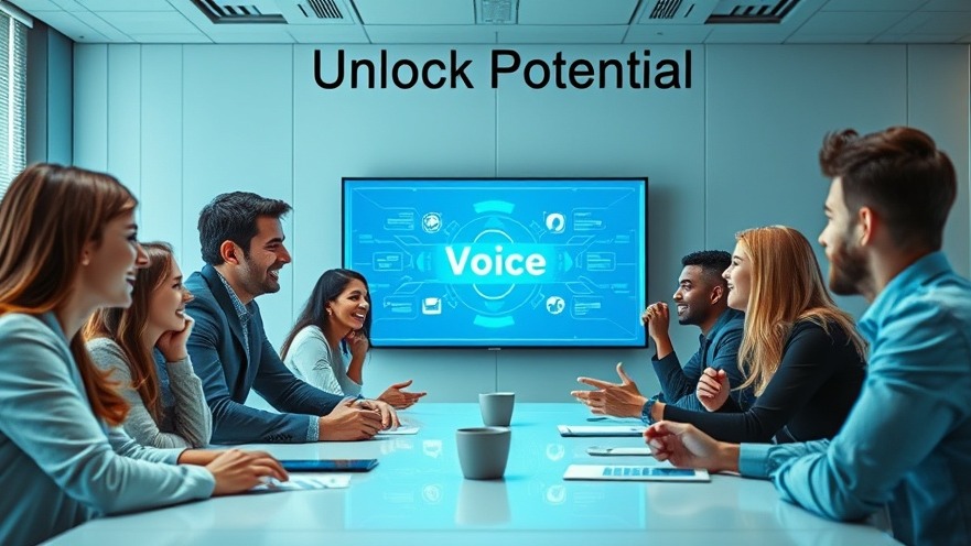 Diverse professionals discussing AI technology for customer engagement around a table.