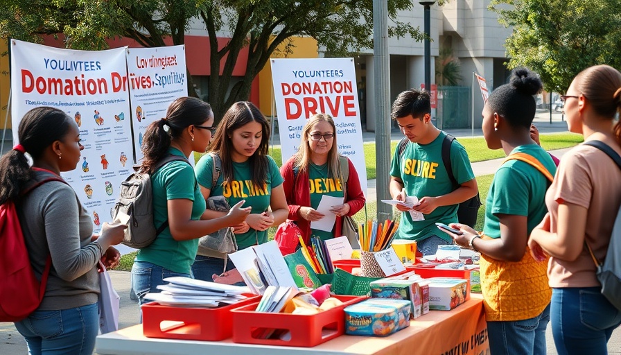 Laulima Giving Program volunteers at a school supply drive event.