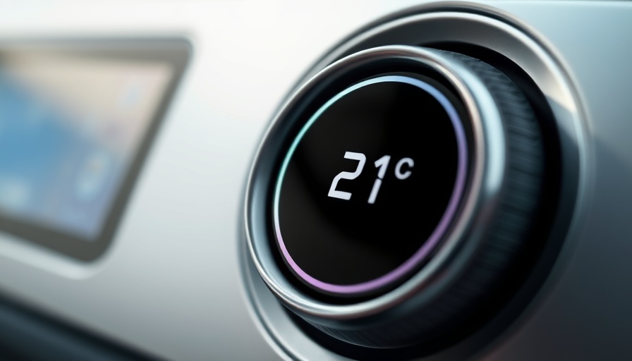 Modern car climate control dial with 21 degrees display, cool down car hack.