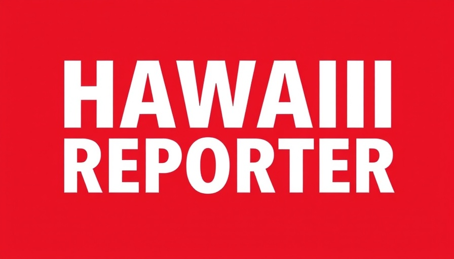 Hawaii Reporter logo in bold white on red background.