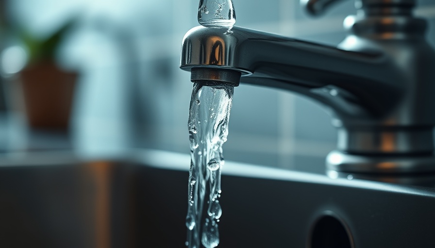 Running faucet representing North Kohala water restrictions