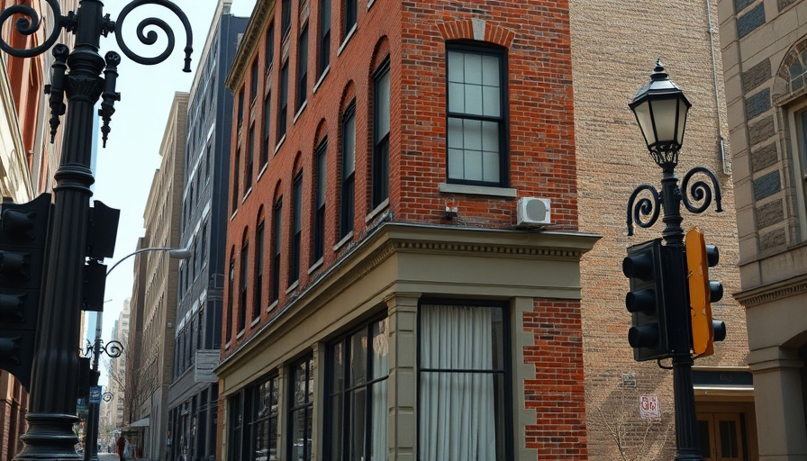 Chinatown street corner with historic brick building daytime