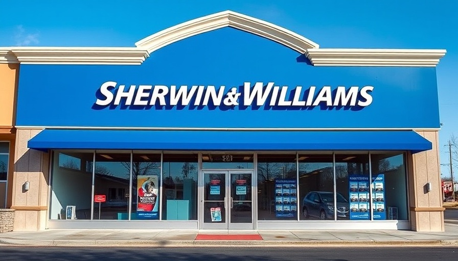 Sherwin-Williams storefront showcasing 2026 paint color trends.