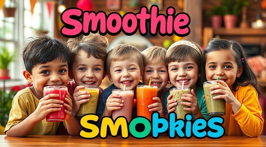 Cheerful children enjoying Jamba Hawaii smoothies, promoting community fundraising for local youth programs.