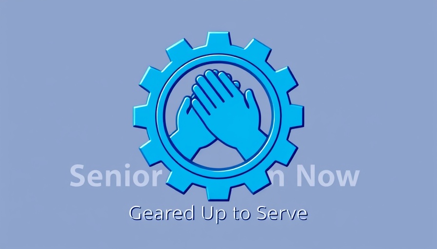 Senior service organization logo with motivational text.