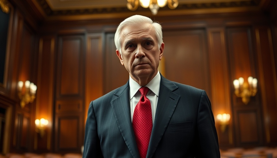 Serious man in suit at government event, Apply for Social Security in Muskegon