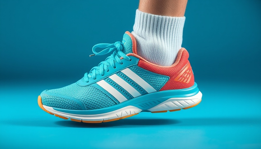 Vibrant turquoise athletic shoe, perfect for women's walking.