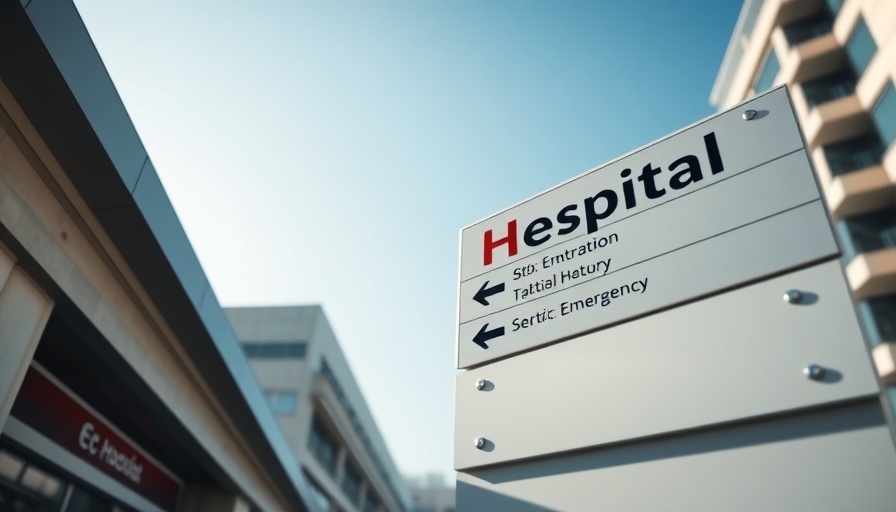Hospital sign showing emergency entrance; Medicare Medicaid contract dispute.
