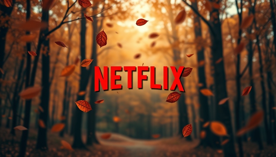 Autumn scene with Netflix logo, warm light