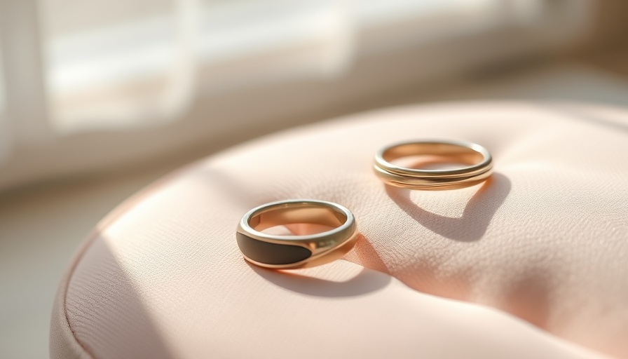 Affordable smart rings on pastel cushion in soft sunlight.