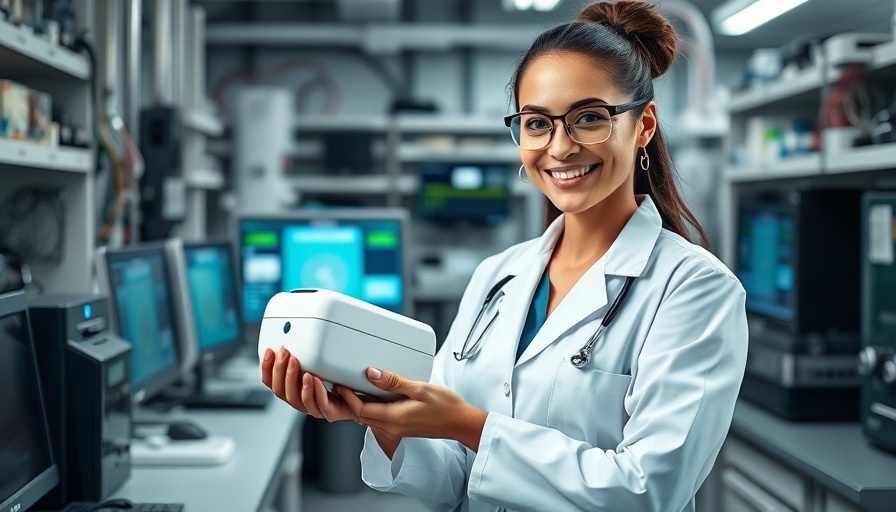 Scientist showcasing newest technology in healthcare Muskegon lab