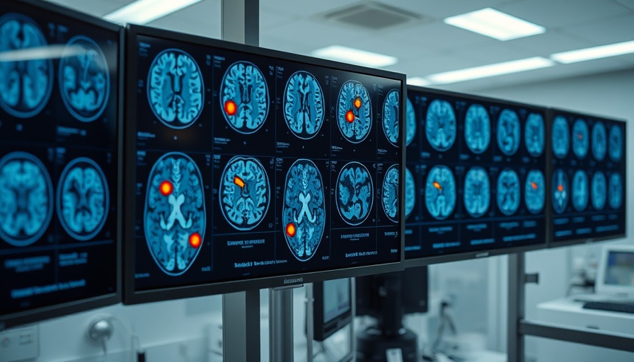MRI brain scans displayed in Alzheimer’s Research Center South Carolina.