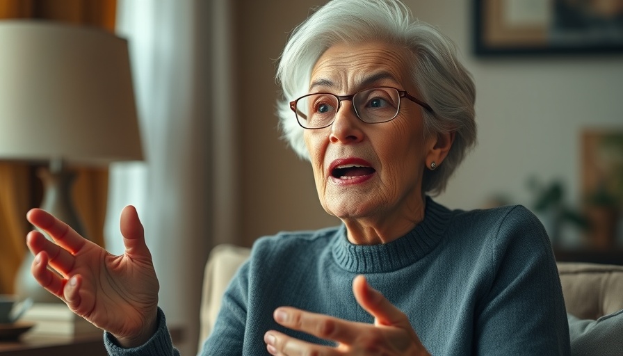 Elderly woman speaking passionately about conservation legacy.