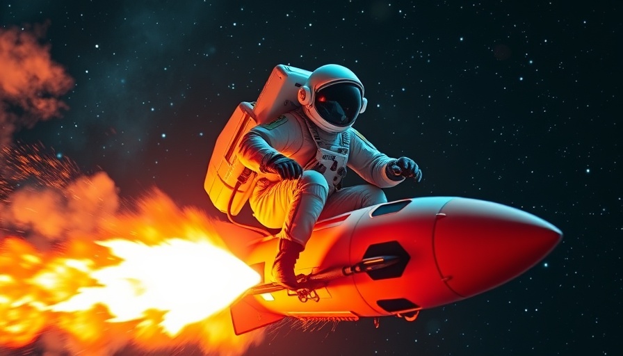FireFly Aerospace stock symbolized by astronaut on mini-rocket.