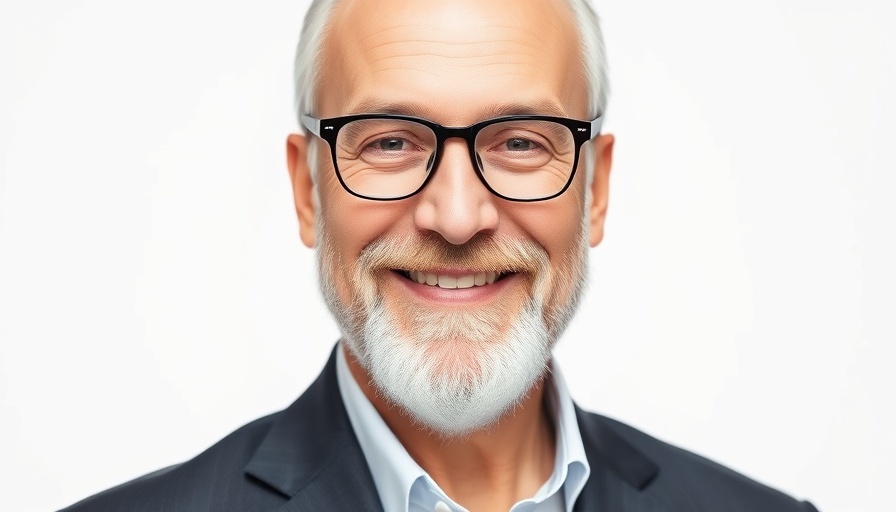 Mature man in business attire, leadership changes in landscaping industry.
