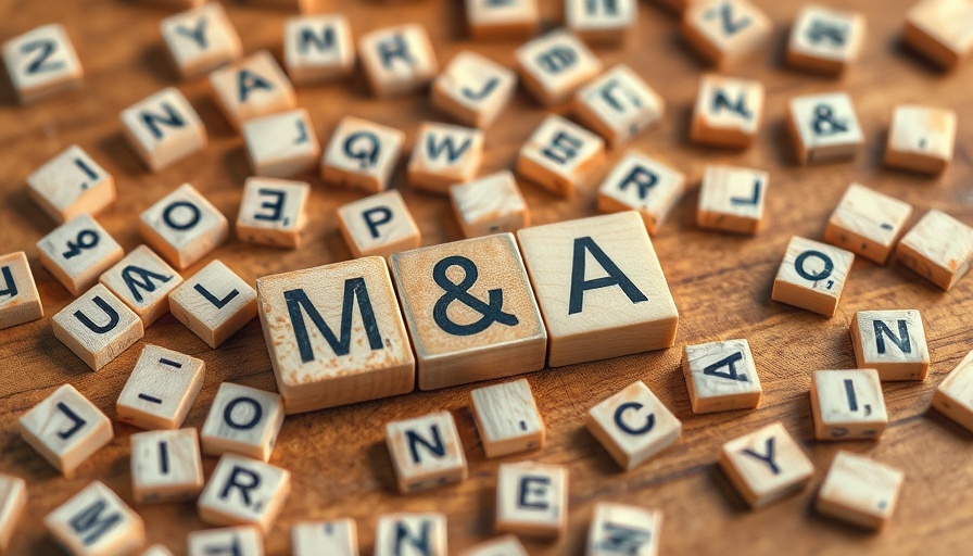 Scattered 'M&A' letter blocks symbolizing Creative Planning SageView acquisition.