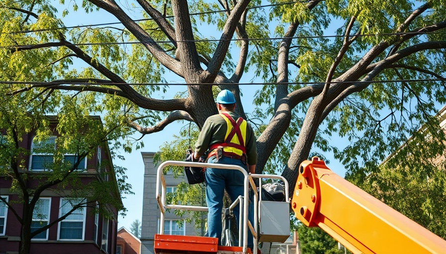 Tree care services in Tallassee with expert arborist using crane.