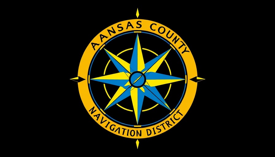 Aransas County Navigation District nautical compass emblem.