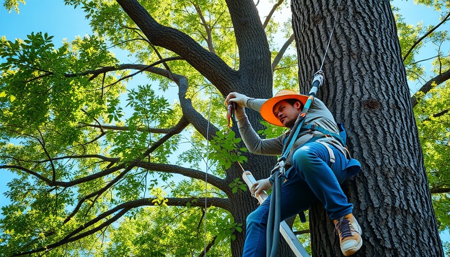 Tree trimming services in Tallassee with crane and lift.